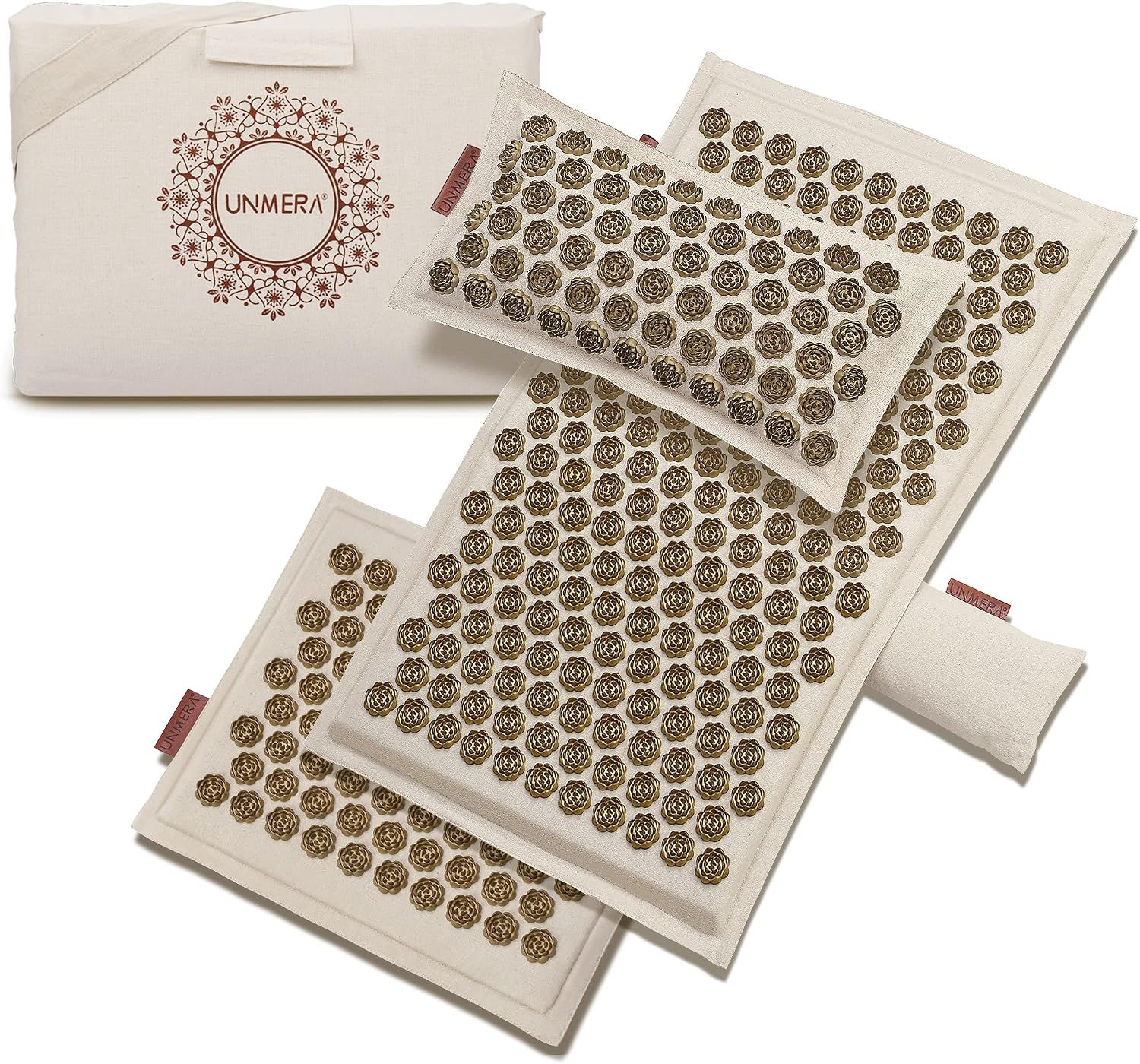 UNMERA Acupressure Mat and Pillow Set - Natural