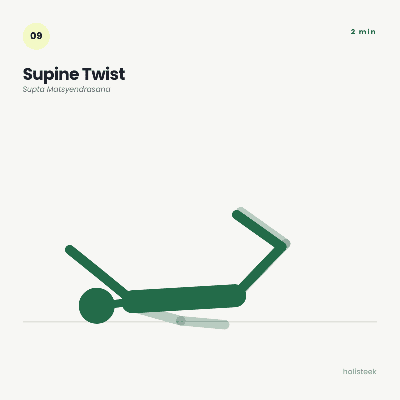  Supine Spinal Twist (Supta Matsyendrasana)